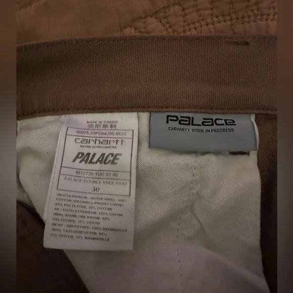 Palace x Carharrt WIP Hamilton Brown Double Knee pants